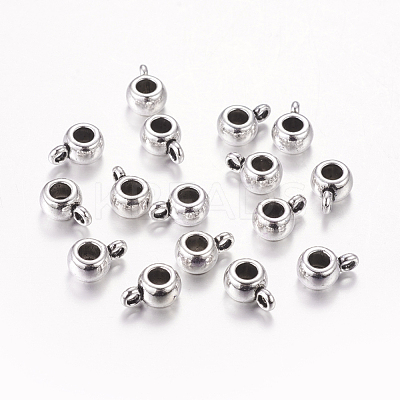 Tibetan Silver Alloy Tube Bails X-AB017H-NF-1