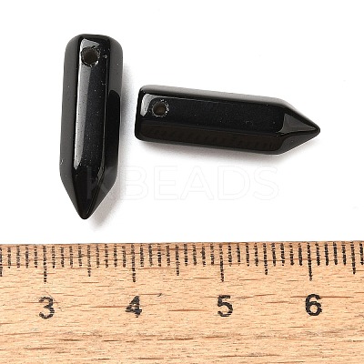 Natural Obsidian Pointed Pendants G-C158-05H-1