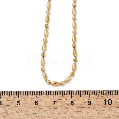 2.5MM 304 Stainless Steel Round Oval Link Chain Necklaces NJEW-M110-01G-1