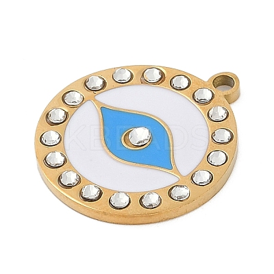 304 Stainless Steel Enamel Pendants STAS-I325-002G-1