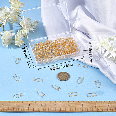 200Pcs Brass Hoop Earring Findings KK-CN0002-15-1