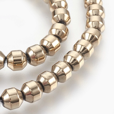 Electroplated Non-magnetic Synthetic Hematite Bead Strand G-E498-12A-03-1