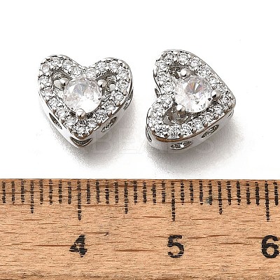 Brass Micro Pave Clear Cubic Zirconia and Glass Multi-Strand Links KK-M318-23P-1