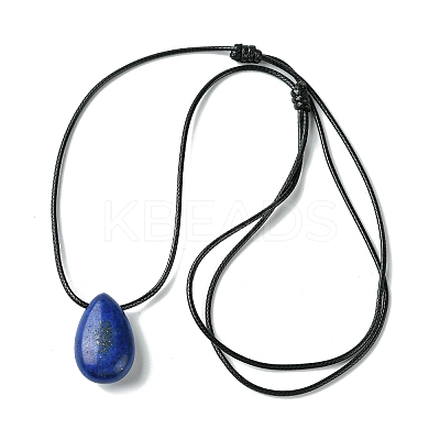 Natural & Synthetic Gemstone Pendant Necklaces NJEW-C046-02-1