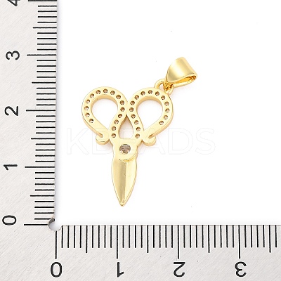 Brass Micro Pave Cubic Zirconia Pendants KK-D325-37G-1