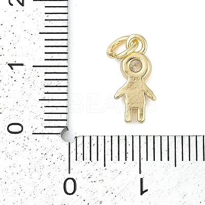 Rack Plating Brass Micro Pave Cubic Zirconia Pendants KK-H509-42G-04-1