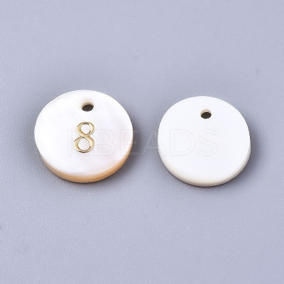 Natural Freshwater Shell Charms SHEL-Q023-08-1