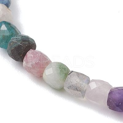 Natural Mixed Gemstone Beaded Stretch Bracelets for Women BJEW-JB13335-01-1