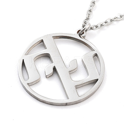 Non-Tarnish 304 Stainless Steel Pendant Necklaces LS-NJEW-P306-01P-1