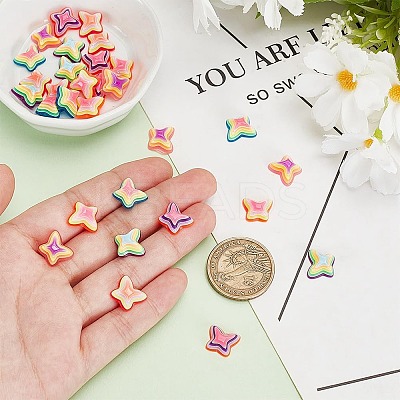 24Pcs 6 Colors Plastic Cabochons KY-AR0001-35-1