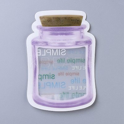 Reusable Bottle Shape Zipper Sealed Bags OPP-Z001-04-A-1
