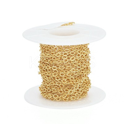 Soldered Brass Textured Cable Chains CHC-G005-01G-1