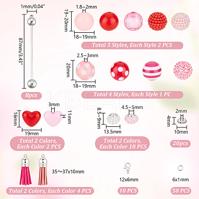 DIY Beadable Keychain Making Kit DIY-PH0017-44-1