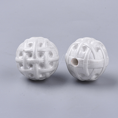 Spray Painted Opaque Acrylic Bead Rhinestone Settings MACR-T035-010E-1