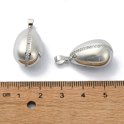 Brass Micro Pave Cubic Zirconia Pendants KK-D094-01P-1