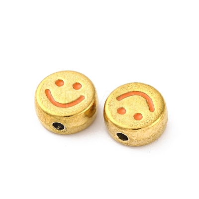304 Stainless Steel Enamel Beads STAS-B085-08G-1