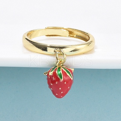 Brass with Enamel Finger Rings LS-RJEW-Q019-02B-G-1