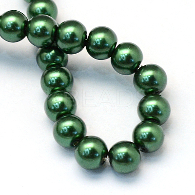 Baking Paint Glass Pearl Round Bead Strands HY-Q003-10mm-75-1
