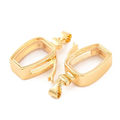 Rack Plating Brass Locket Pendants KK-F874-01G-10-1