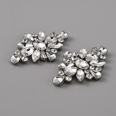 Hotfix Rhinestone Iron on Patches LS-RGLA-WH0014-01E-1