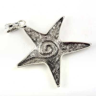 Tibetan Style Alloy Big Pendants TIBEP-Q060-17AS-NR-1