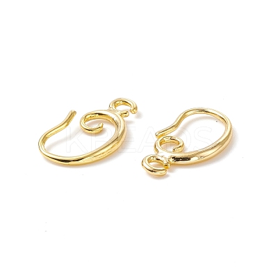 Brass Earring Hooks KK-F828-02G-1