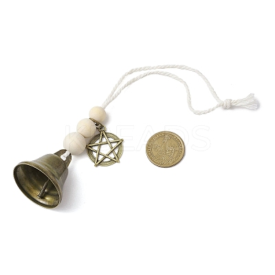 Iron Bell Hanging Ornaments HJEW-JM02523-02-1