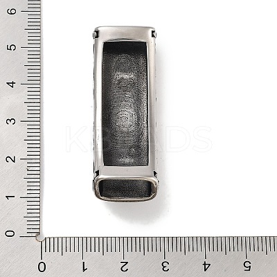 Tibetan Style 304 Stainless Steel Slide Charms/Slider Beads STAS-L274-004AS-1