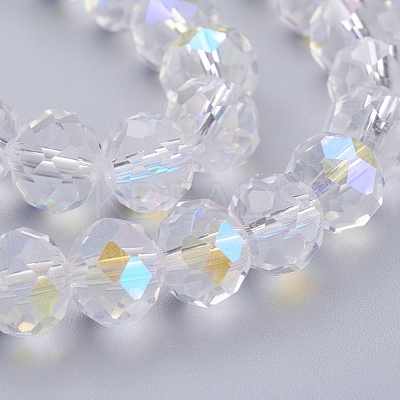 Glass Beads Strands GR10MMY-28-1