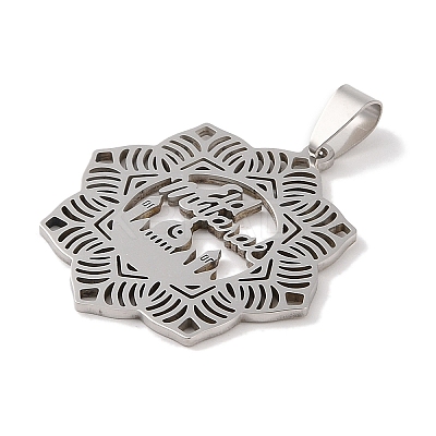 Non-Tarnish Eid Mubarak 201 Stainless Steel Pendants STAS-A094-17P-1