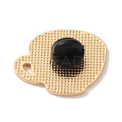 Cat Latte Coffee Enamel Brooches AL-I003-03G-05-1