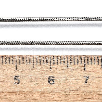 Non-Tarnish 304 Stainless Steel Snake Chain Necklaces NJEW-E122-32B-1