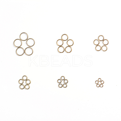 Brass Open Jump Rings KK-JQ0001-01AB-1