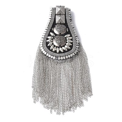 Iron Fashion Tassel Epaulette AJEW-XCP0003-03P-1