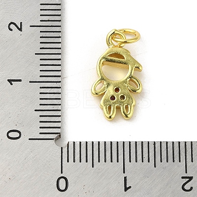 Brass Micro Pave Cubic Zirconia Pendants KK-M283-18A-02-1