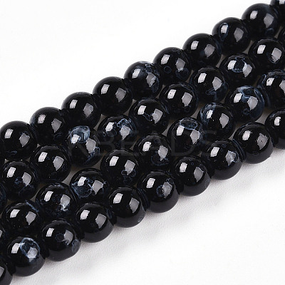 Baking Paint Glass Beads Strands DGLA-N003-6mm-A10-1