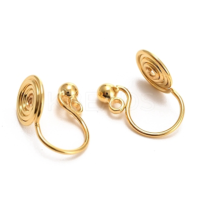 Brass Clip-on Earring Converters Findings LS-KK-D060-03G-02-1