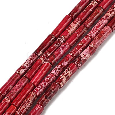 Dyed Natural Imperial Jasper Beads Strands G-H087-H01-01D-1