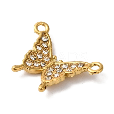 PVD Vacuum Plating 304 Stainless Steel Rhinestone Pendants STAS-L081-002G-02-1