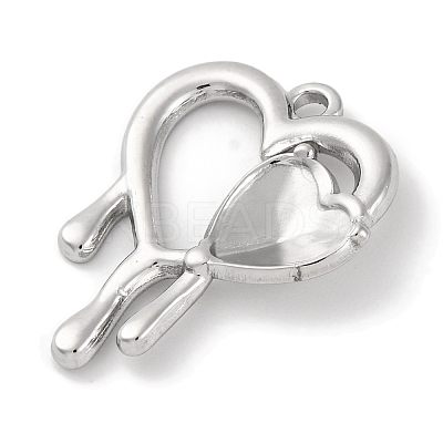 304 Stainless Steel Pendant Rhinestone Settings STAS-D194-02P-1