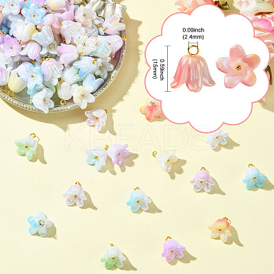 90Pcs 9 Styles Acrylic Pendants PALLOY-CJ00072-1