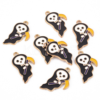 Eco-Friendly Alloy Enamel Pendants ENAM-T011-68-NR-1