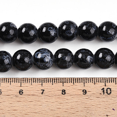 Baking Paint Glass Beads Strands DGLA-N008-10mm-10-1
