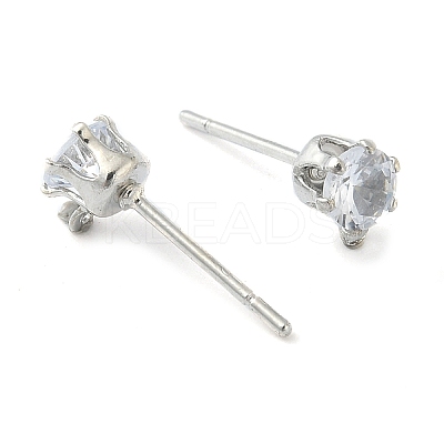 Brass Stud Earring Findings LS-KK-C039-02P-1