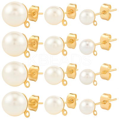304 Stainless Steel Stud Earring Findings EJEW-SP0001-17F-1