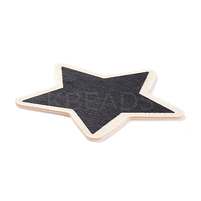 Star Wooden Mini Chalkboard Signs LS-AJEW-M035-08-1