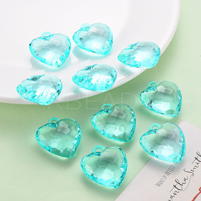 Transparent Acrylic Pendants TACR-T024-03B-946-1