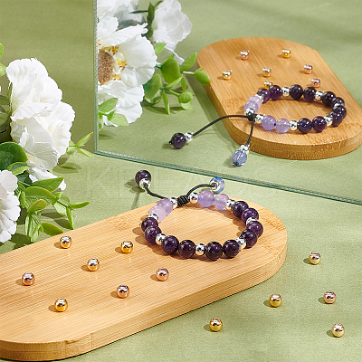 40Pcs 4 Colors Rack Plating Brass Beads KK-CA0003-29-1