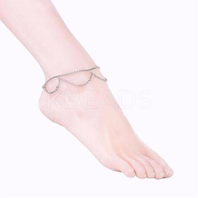 Tarnish Resistant 304 Stainless Steel Anklets AJEW-AN00208-1