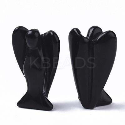 Natural Obsidian Angel Decor Healing Stones G-R473-03-1